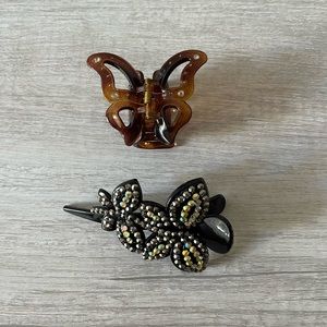 Butterfly and Flower Hair Clips